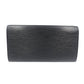 LOUIS VUITTON Long Wallet Purse M63592 Epi Leather Noir Two fold Epi Pochette Porto Monnet Credit mens Used Authentic