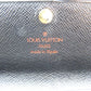 LOUIS VUITTON Long Wallet Purse M63592 Epi Leather Noir Two fold Epi Pochette Porto Monnet Credit mens Used Authentic
