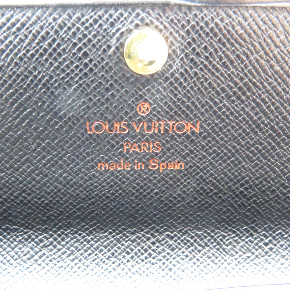 LOUIS VUITTON Long Wallet Purse M63592 Epi Leather Noir Two fold Epi Pochette Porto Monnet Credit mens Used Authentic