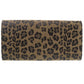 FENDI Long Wallet Purse 8M0000 Canvas, Leather beige Leopard Leopard Pattern Women Used Authentic