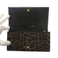 FENDI Long Wallet Purse 8M0000 Canvas, Leather beige Leopard Leopard Pattern Women Used Authentic