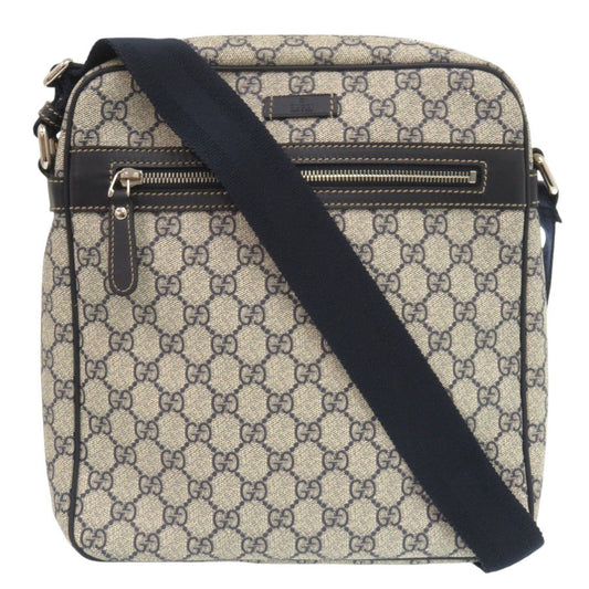 GUCCI Shoulder Bag 201448 GG Supreme Canvas Navy unisex(Unisex) Used Authentic