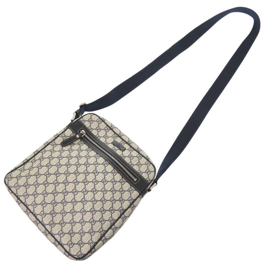 GUCCI Shoulder Bag 201448 GG Supreme Canvas Navy unisex(Unisex) Used Authentic