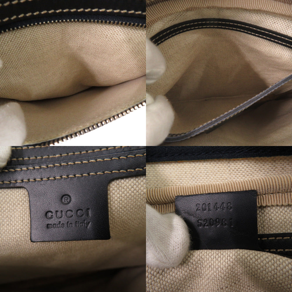 GUCCI Shoulder Bag 201448 GG Supreme Canvas Navy unisex(Unisex) Used Authentic