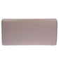 CELINE Long Wallet Purse leather gray Large flap wallet Women Used Authentic