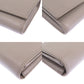 CELINE Long Wallet Purse leather gray Large flap wallet Women Used Authentic