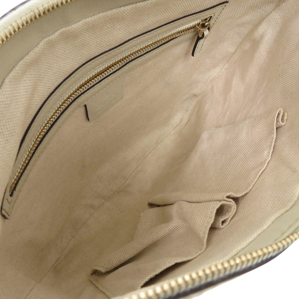 GUCCI Shoulder Bag 257072 leather Ivory Lovely heart