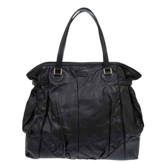 GUCCI Tote Bag 257290 leather black Guccisima
