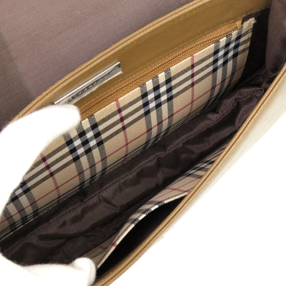 BURBERRY Shoulder Bag leather khaki