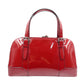 BURBERRY Tote Bag Patent leather Bordeaux Women Used Authentic