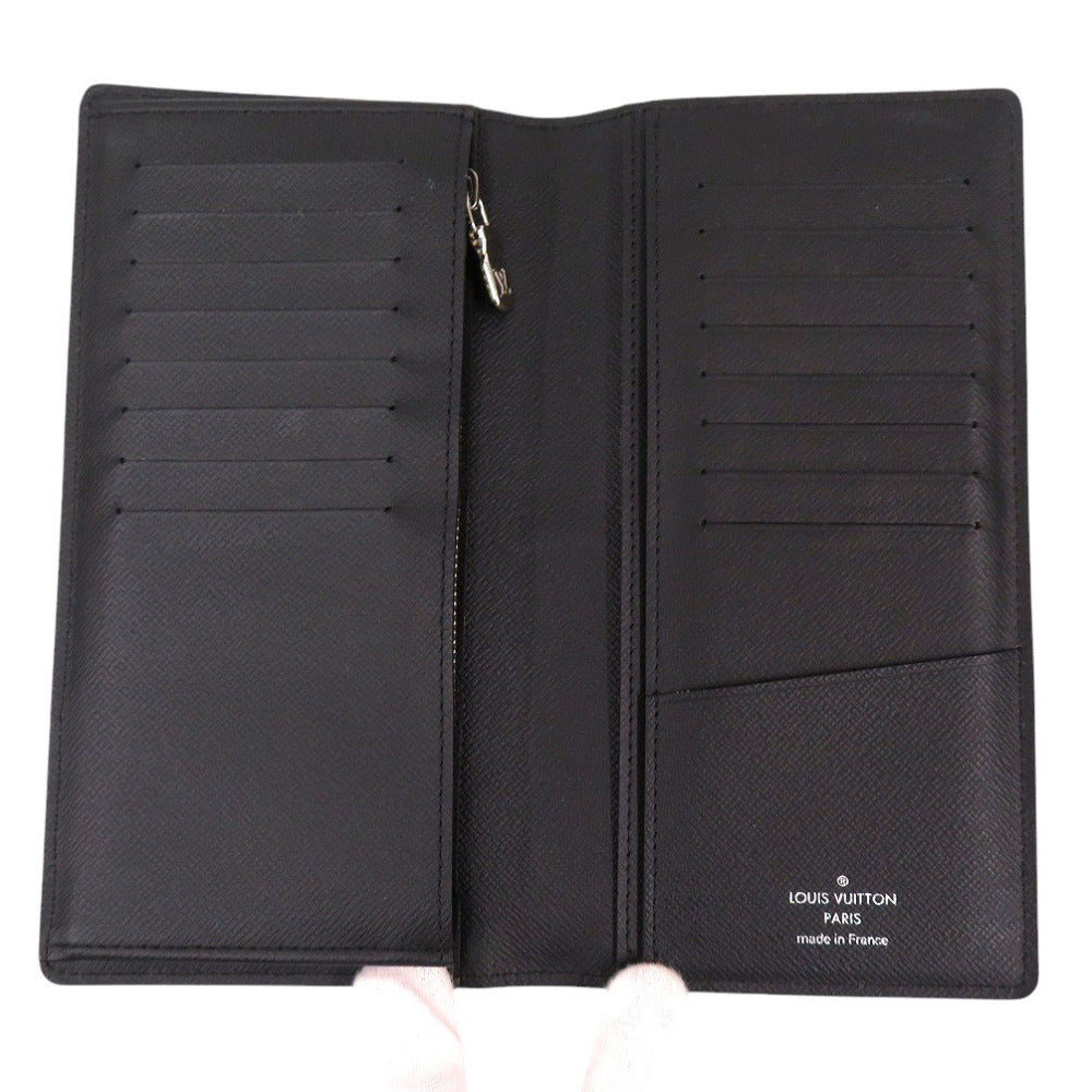LOUIS VUITTON Long Wallet Purse M30715 Taiga gray Taiga Portefeuille Plaza NM mens Used Authentic