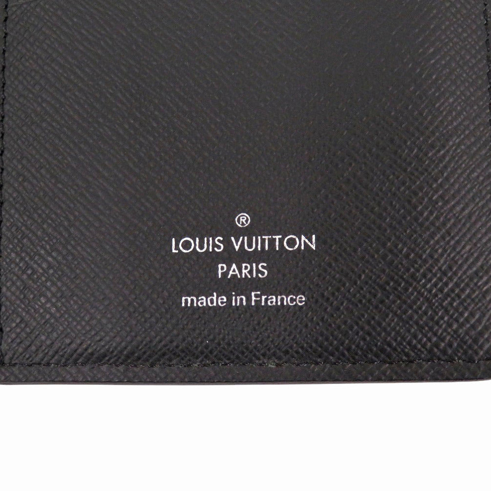 LOUIS VUITTON Long Wallet Purse M30715 Taiga gray Taiga Portefeuille Plaza NM mens Used Authentic