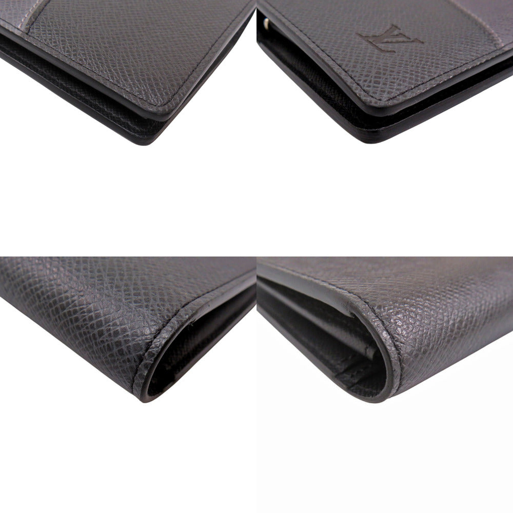 LOUIS VUITTON Long Wallet Purse M30715 Taiga gray Taiga Portefeuille Plaza NM mens Used Authentic