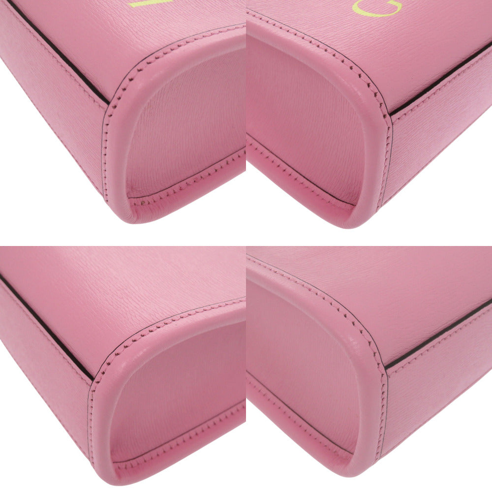 GUCCI Handbag 671623 leather pink Bananya collaboration Women Used Authentic