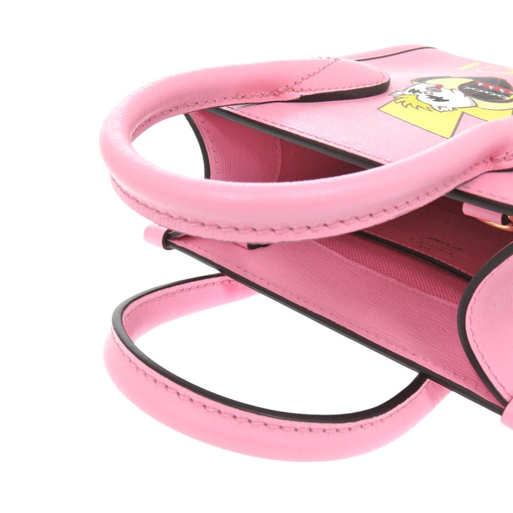 GUCCI Handbag 671623 leather pink Bananya collaboration Women Used Authentic