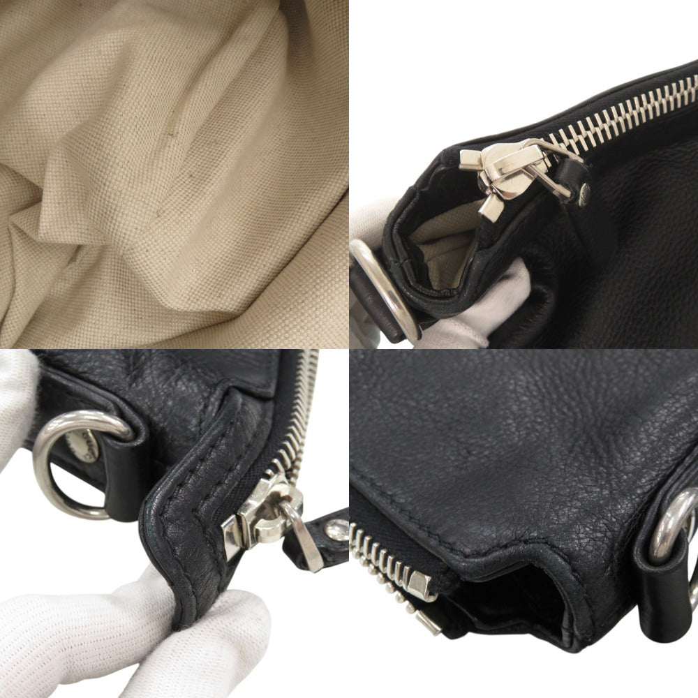 GUCCI Shoulder Bag 243308 leather black