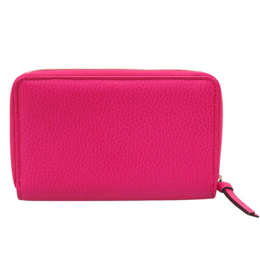 GUCCI Long Wallet Purse 354497 leather Fusha pink Swing Women Used Authentic