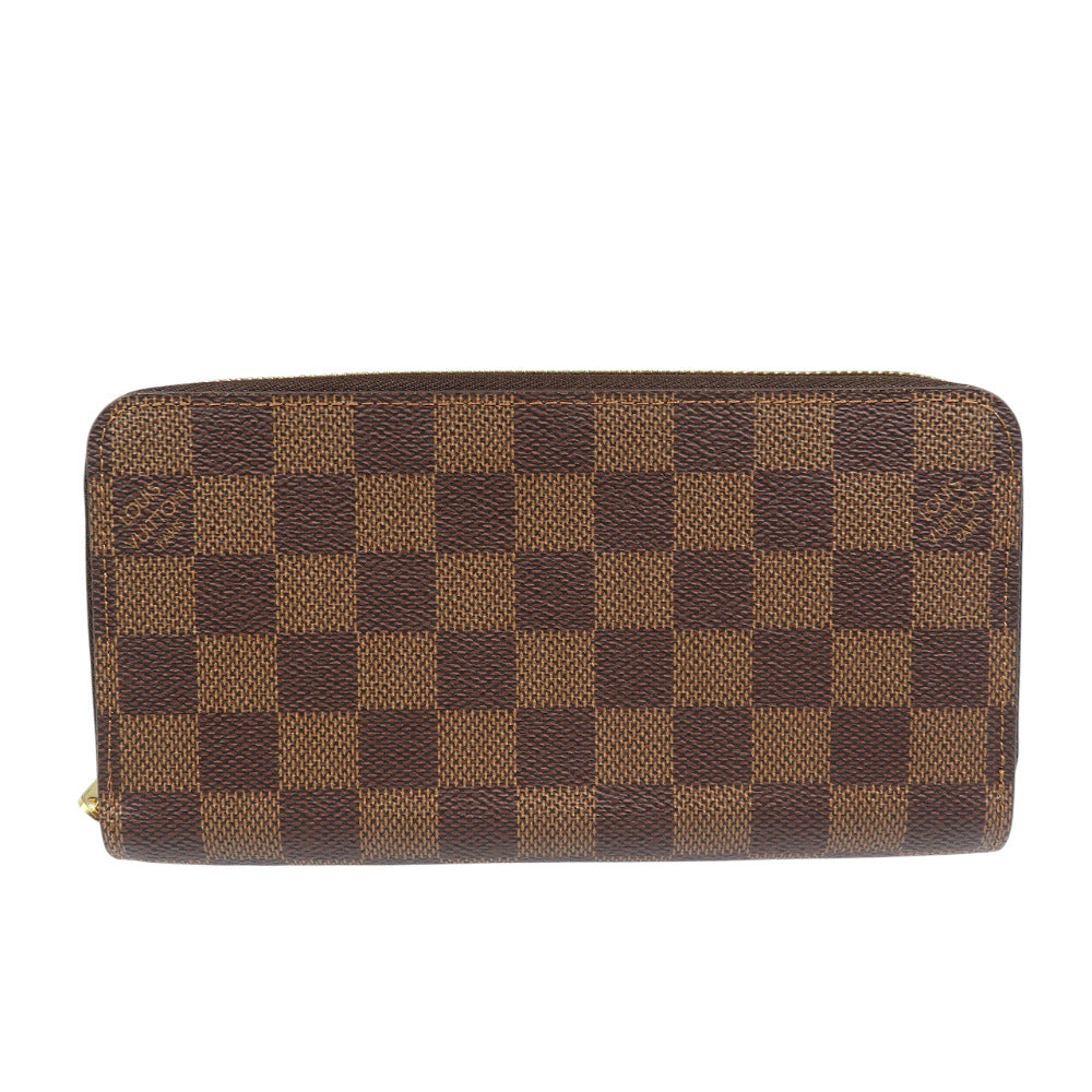 LOUIS VUITTON Long Wallet Purse N60046 Damier canvas Rose Valerie Damier Zippy wallet Women Used Authentic