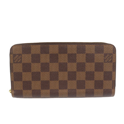 LOUIS VUITTON Long Wallet Purse N60046 Damier canvas Rose Valerie Damier Zippy wallet Women Used Authentic