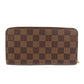 LOUIS VUITTON Long Wallet Purse N60046 Damier canvas Rose Valerie Damier Zippy wallet Women Used Authentic