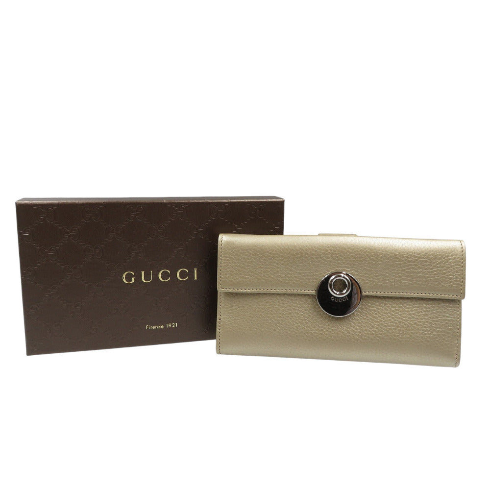 GUCCI Long Wallet Purse 231835 leather Champagne