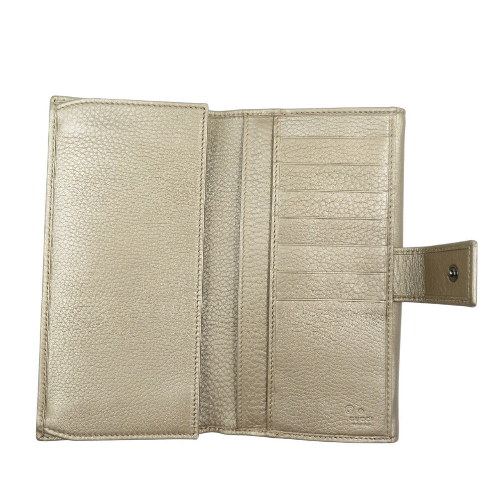 GUCCI Long Wallet Purse 231835 leather Champagne