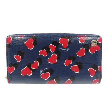 GUCCI Long Wallet Purse 309705 leather Navy