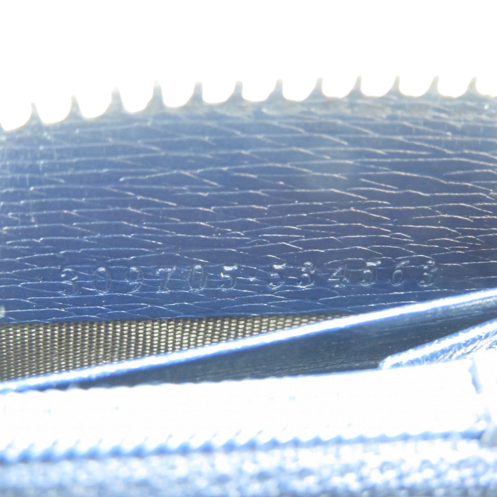 GUCCI Long Wallet Purse 309705 leather Navy