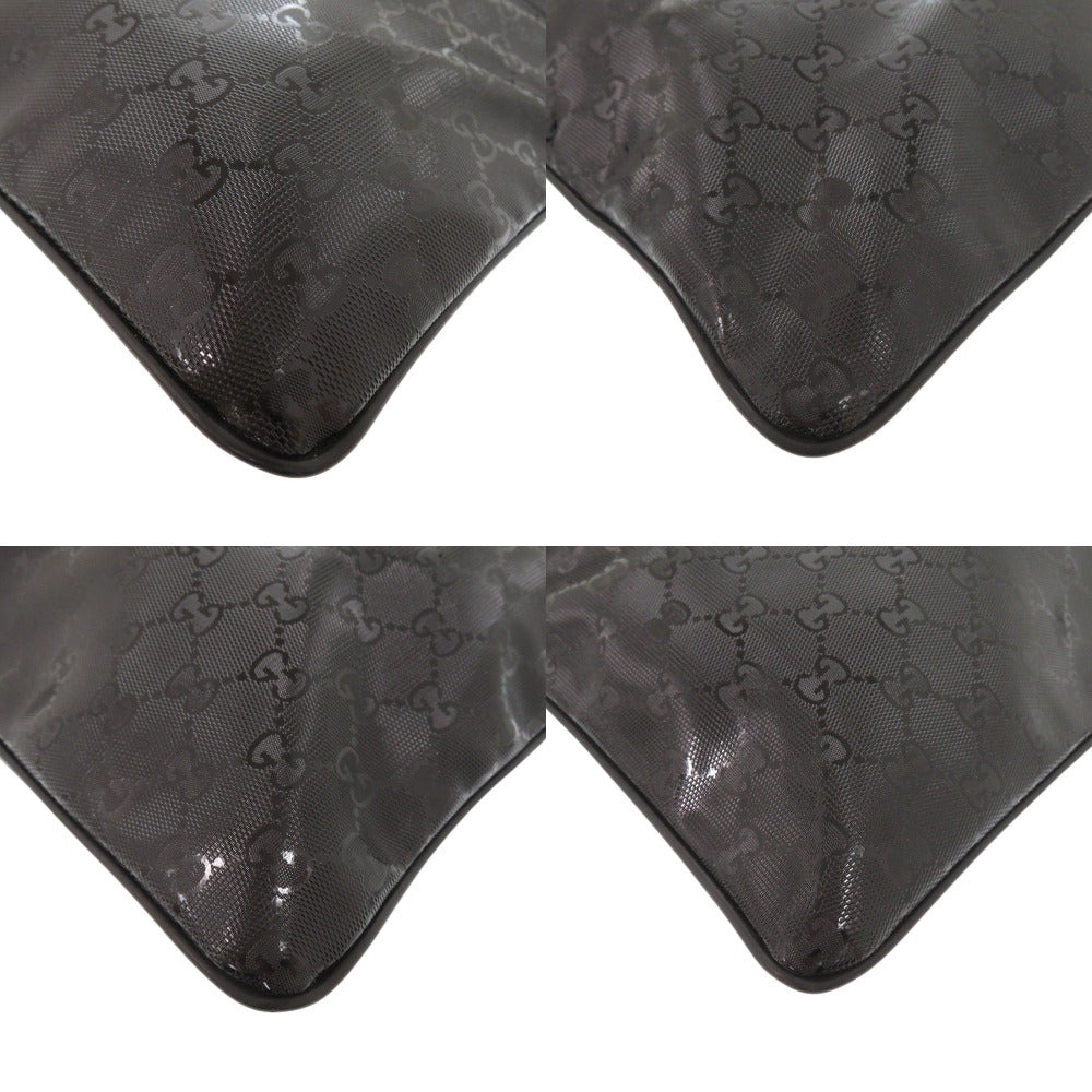 GUCCI Shoulder Bag 201446 PVC, Leather black GG implementation