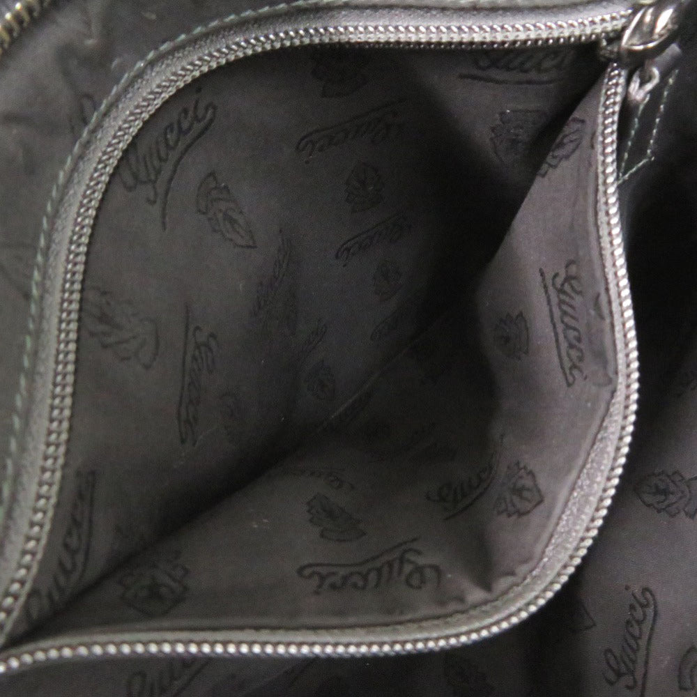 GUCCI Shoulder Bag 201446 PVC, Leather black GG implementation