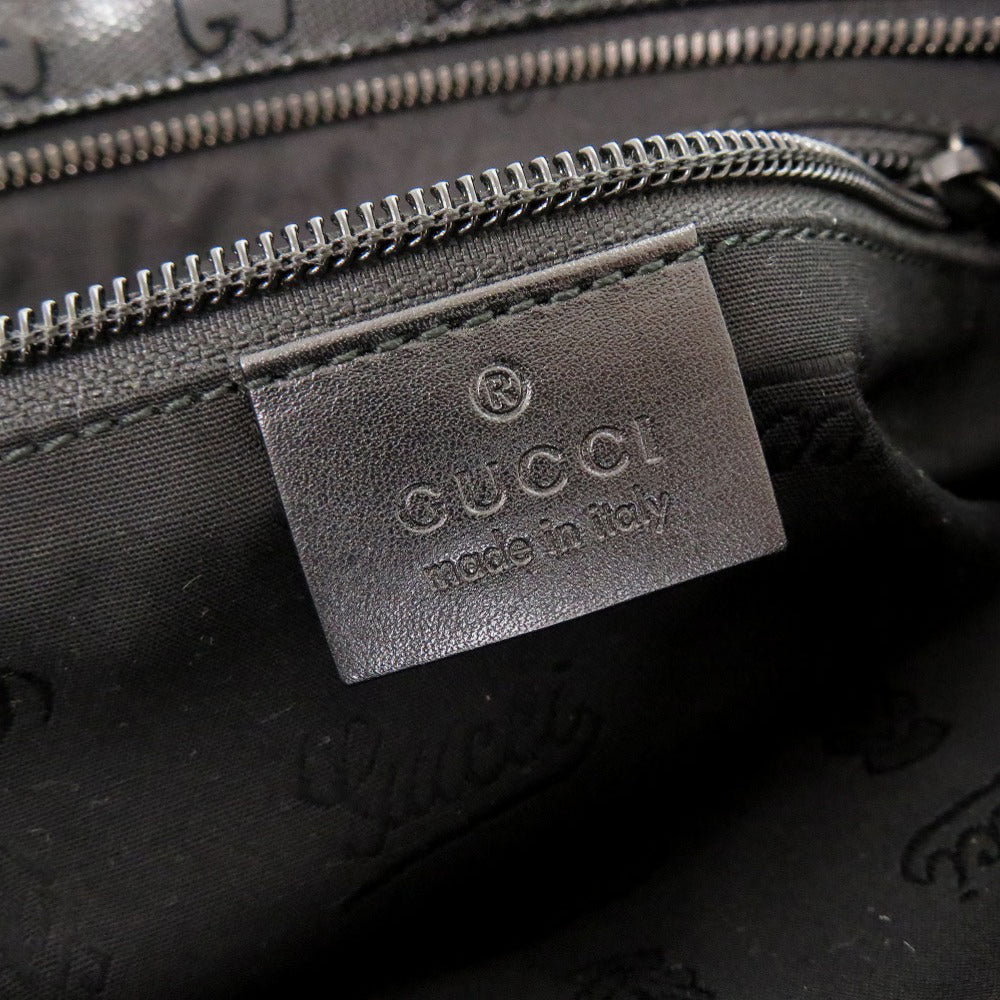 GUCCI Shoulder Bag 201446 PVC, Leather black GG implementation