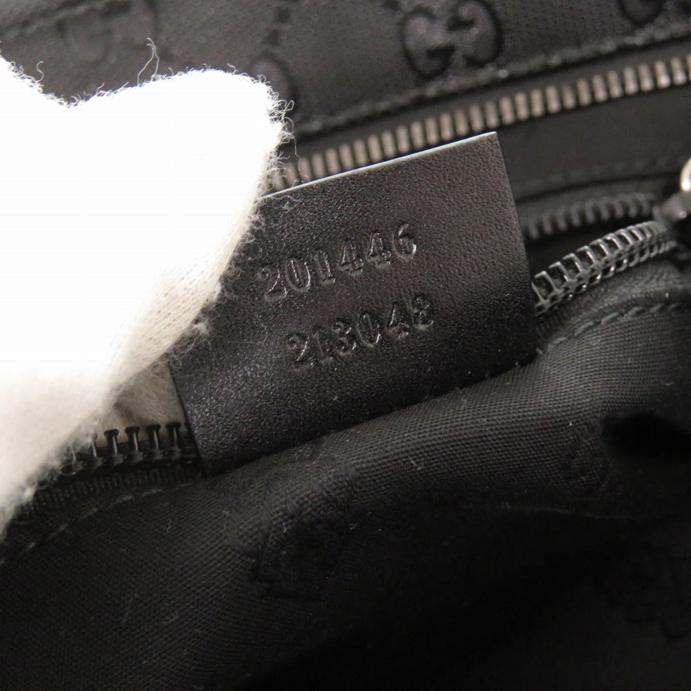 GUCCI Shoulder Bag 201446 PVC, Leather black GG implementation