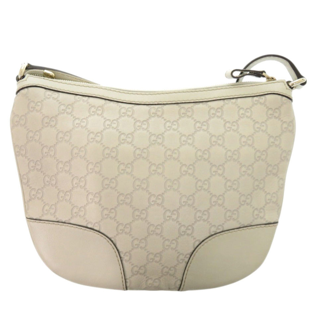 GUCCI Shoulder Bag leather Ivory Lovely heart