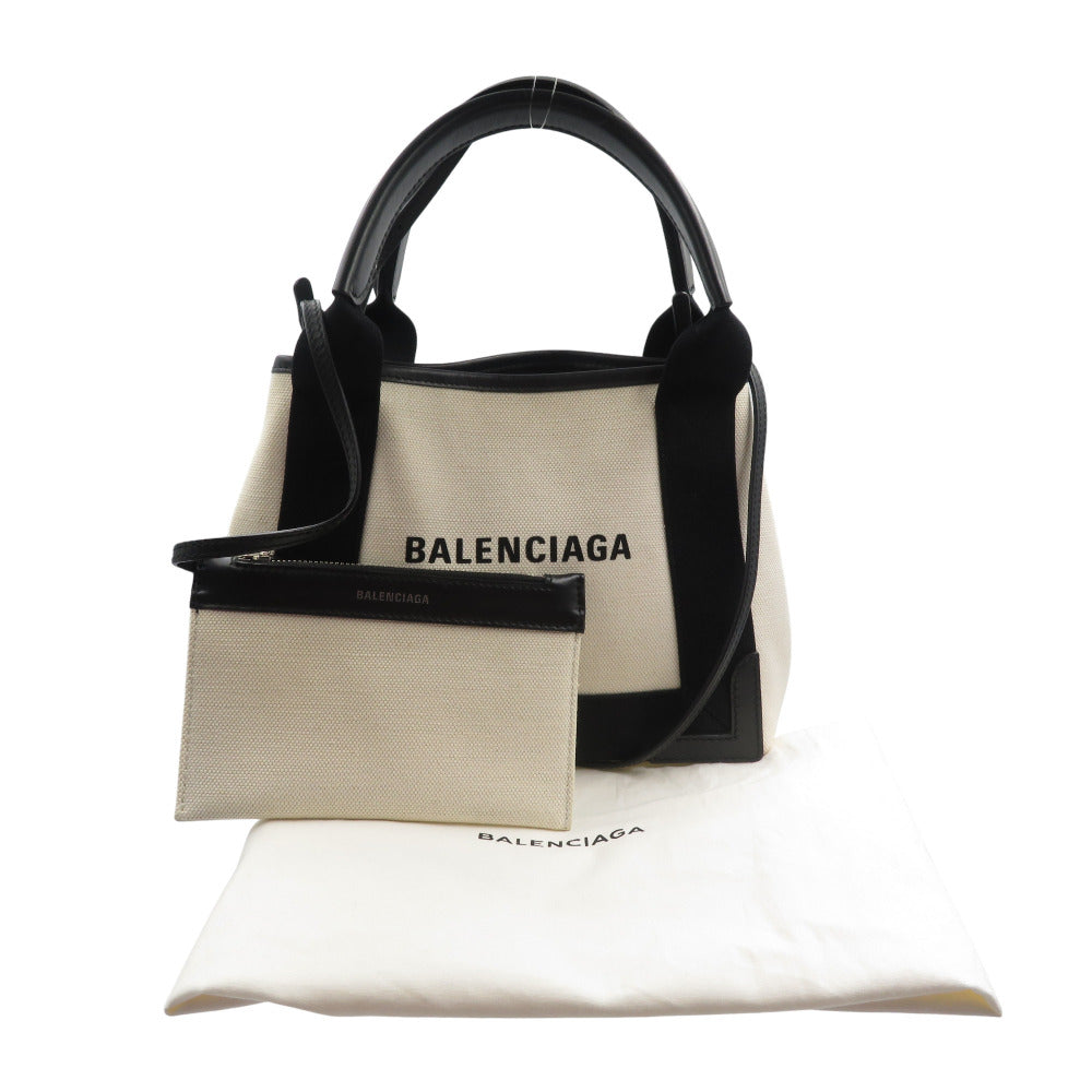 BALENCIAGA Handbag 390346 Canvas, Calfskin light beige