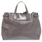 BURBERRY Shoulder Bag enamel gray 2WAY Soft Banner Women Used Authentic