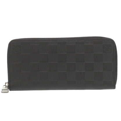LOUIS VUITTON Long Wallet Purse N63548 Damier Anfini onyx Damier Zippy Wallet Vertical mens Used Authentic
