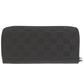 LOUIS VUITTON Long Wallet Purse N63548 Damier Anfini onyx Damier Zippy Wallet Vertical mens Used Authentic