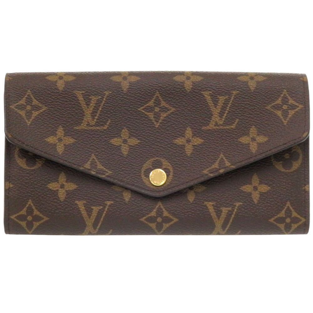 LOUIS VUITTON Long Wallet Purse M60531 Monogram canvas Brown Monogram Portefeuille Sarah unisex(Unisex) Used Authentic