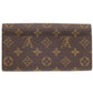 LOUIS VUITTON Long Wallet Purse M60531 Monogram canvas Brown Monogram Portefeuille Sarah unisex(Unisex) Used Authentic