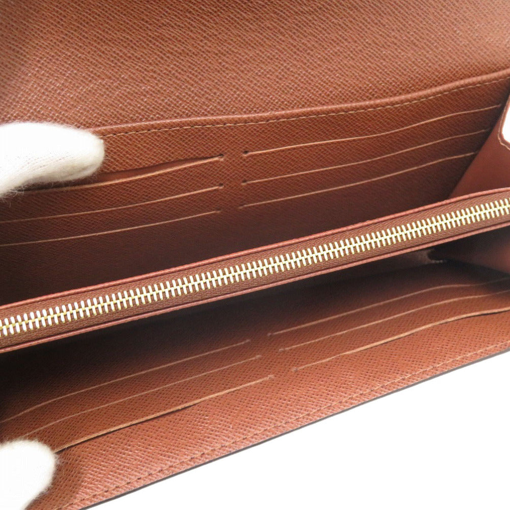 LOUIS VUITTON Long Wallet Purse M60531 Monogram canvas Brown Monogram Portefeuille Sarah unisex(Unisex) Used Authentic