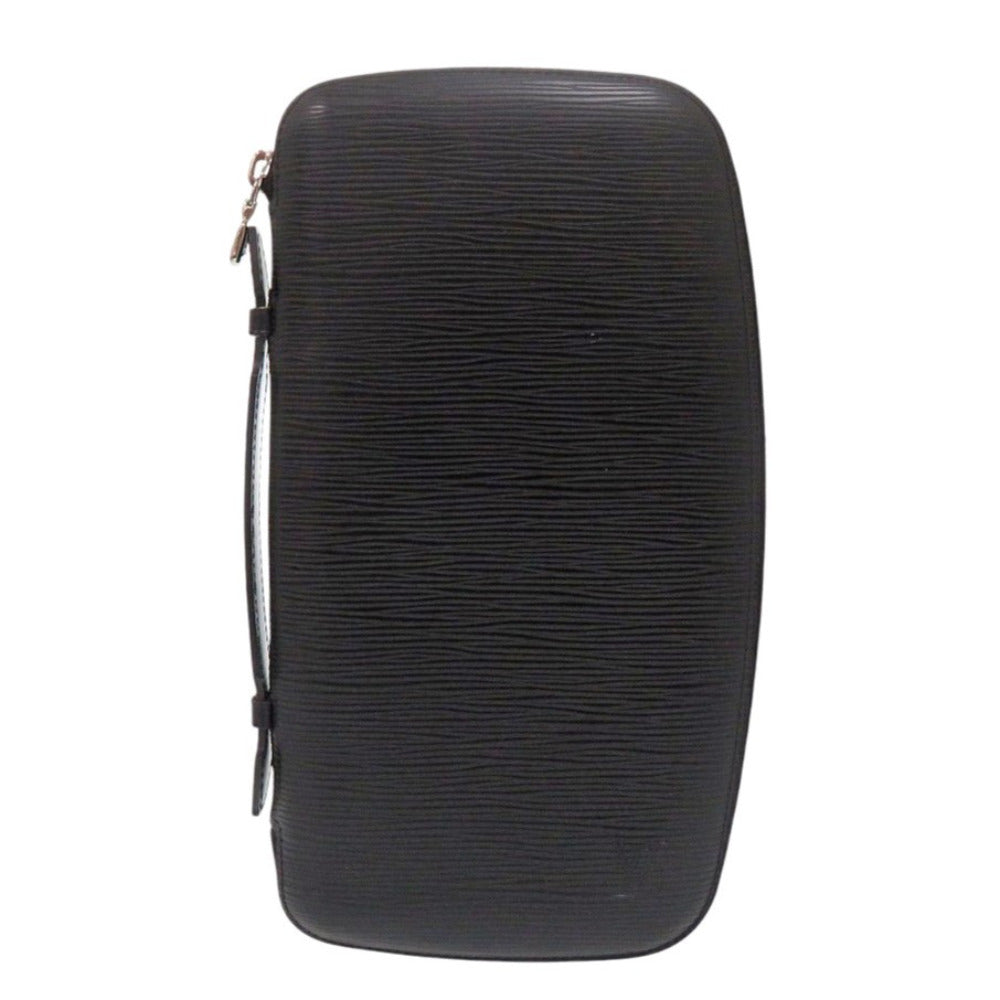 LOUIS VUITTON Long Wallet Purse M63042 Epi Leather Noir Organizer Atoll mens Used Authentic