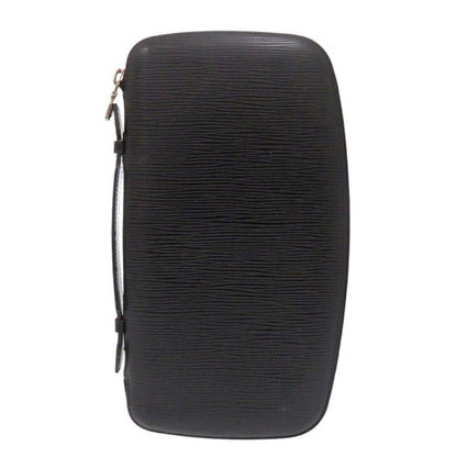 LOUIS VUITTON Long Wallet Purse M63042 Epi Leather Noir Organizer Atoll mens Used Authentic