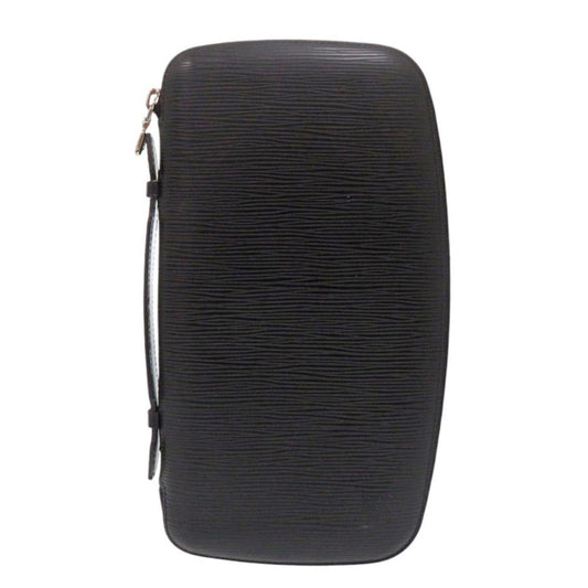 LOUIS VUITTON Long Wallet Purse M63042 Epi Leather Noir Organizer Atoll mens Used Authentic