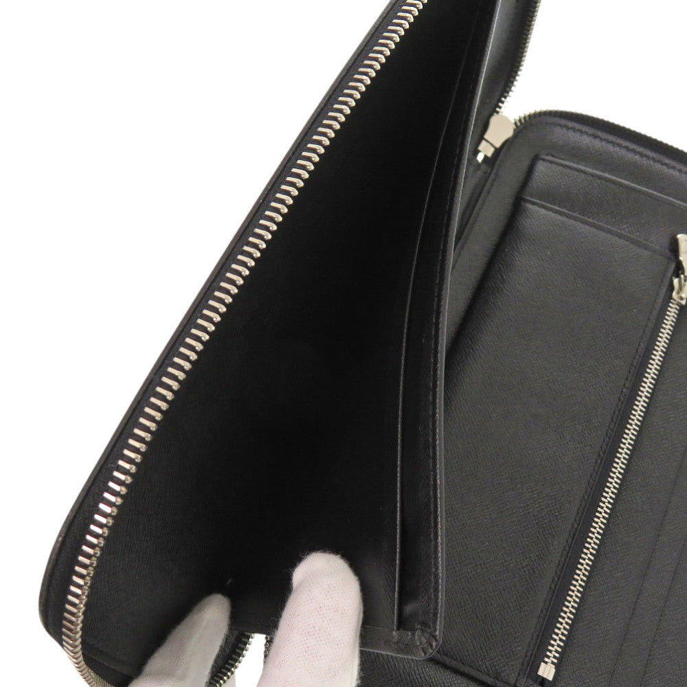 LOUIS VUITTON Long Wallet Purse M63042 Epi Leather Noir Organizer Atoll mens Used Authentic