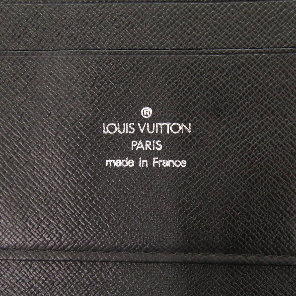 LOUIS VUITTON Long Wallet Purse M63042 Epi Leather Noir Organizer Atoll mens Used Authentic