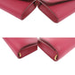 PRADA Long Wallet Purse 1DH002 leather Pink PEONIA Chain wallet Women Used Authentic