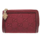 GUCCI Bifold Wallet 790036 GG canvas, leather Bordeaux L-shaped zipper compact wallet Women Used Authentic