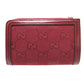 GUCCI Bifold Wallet 790036 GG canvas, leather Bordeaux L-shaped zipper compact wallet Women Used Authentic