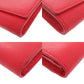 BURBERRY Bifold Wallet leather Red Women Used Authentic
