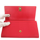 BURBERRY Bifold Wallet leather Red Women Used Authentic